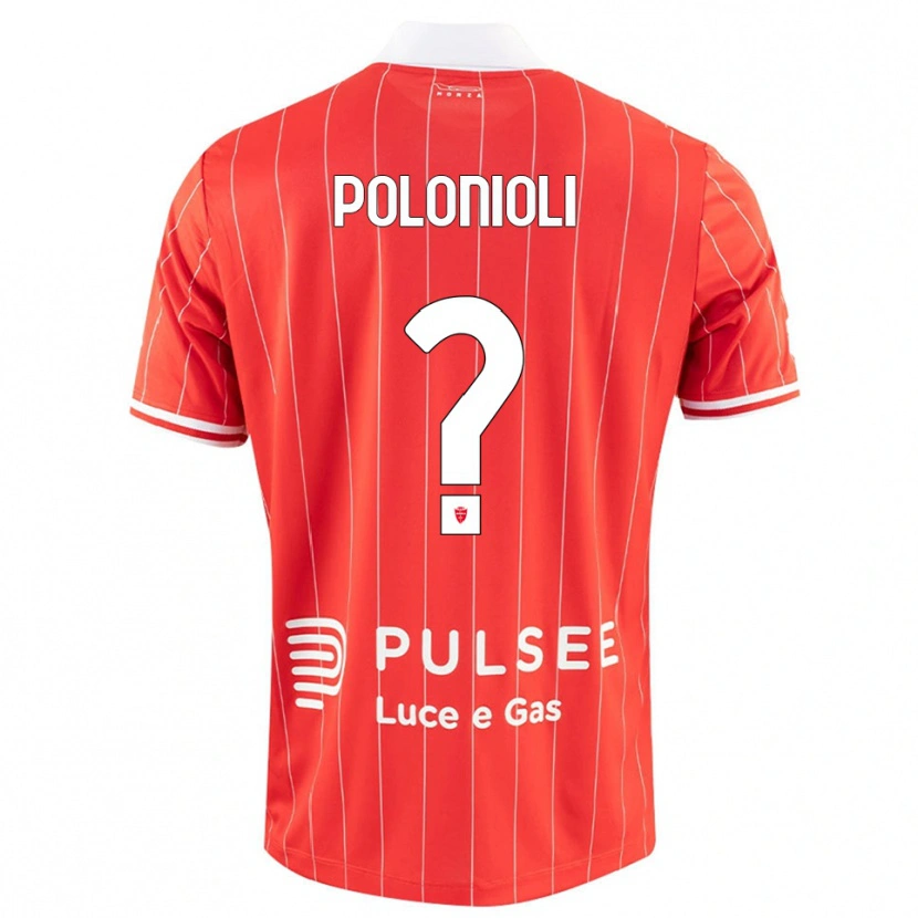 Danxen Mujer Camiseta Matteo Polonioli #0 Rojo Blanco 1ª Equipación 2025/26 La Camisa