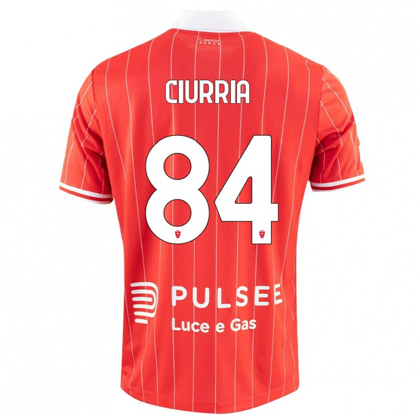 Danxen Mujer Camiseta Patrick Ciurria #84 Rojo Blanco 1ª Equipación 2025/26 La Camisa