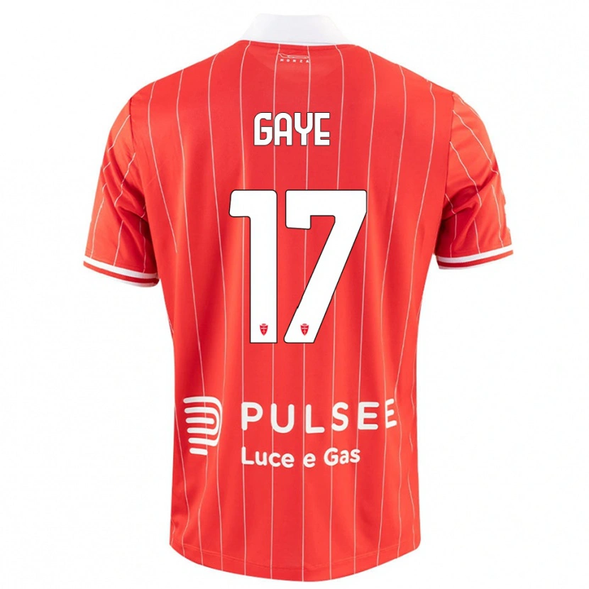 Danxen Mujer Camiseta Mamadou Gaye #17 Rojo Blanco 1ª Equipación 2025/26 La Camisa
