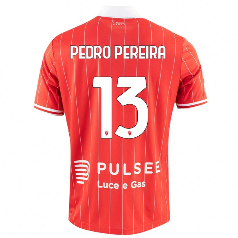 Danxen Mujer Camiseta Pedro Pereira #13 Rojo Blanco 1ª Equipación 2025/26 La Camisa