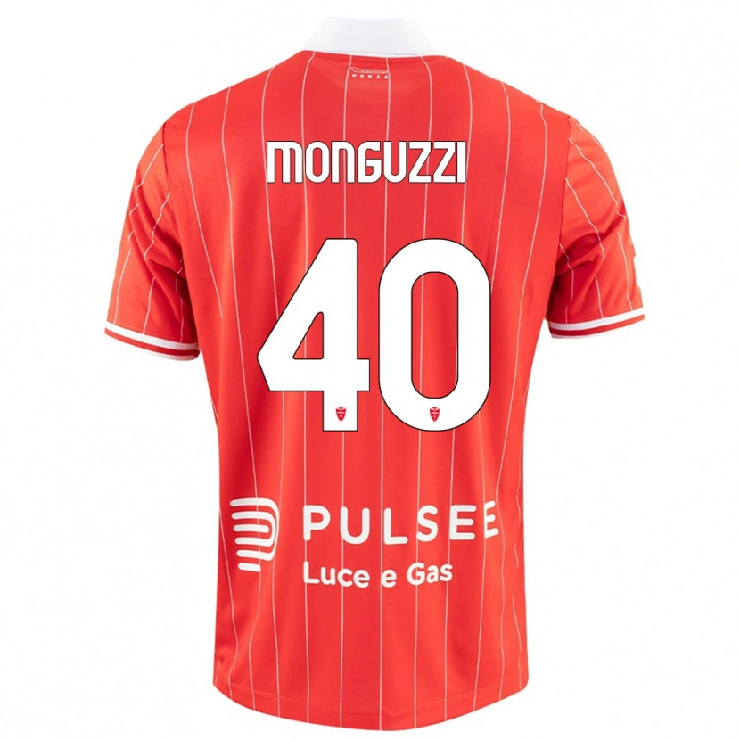Danxen Mujer Camiseta Filippo Monguzzi #40 Rojo Blanco 1ª Equipación 2025/26 La Camisa