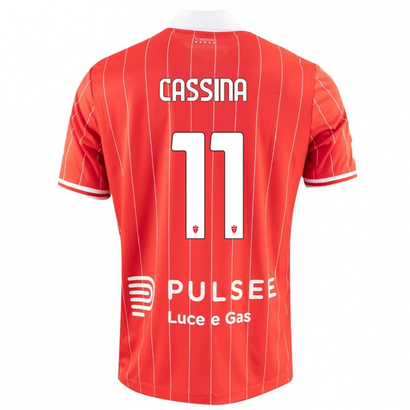 Danxen Mujer Camiseta Tommaso Cassina #11 Rojo Blanco 1ª Equipación 2025/26 La Camisa