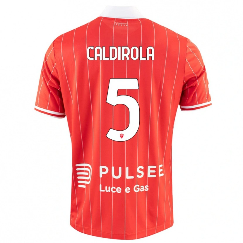 Danxen Mujer Camiseta Luca Caldirola #5 Rojo Blanco 1ª Equipación 2025/26 La Camisa