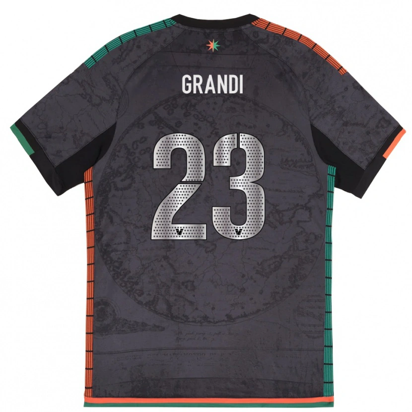 Danxen Mujer Camiseta Matteo Grandi #23 Gris Oscuro 1ª Equipación 2025/26 La Camisa