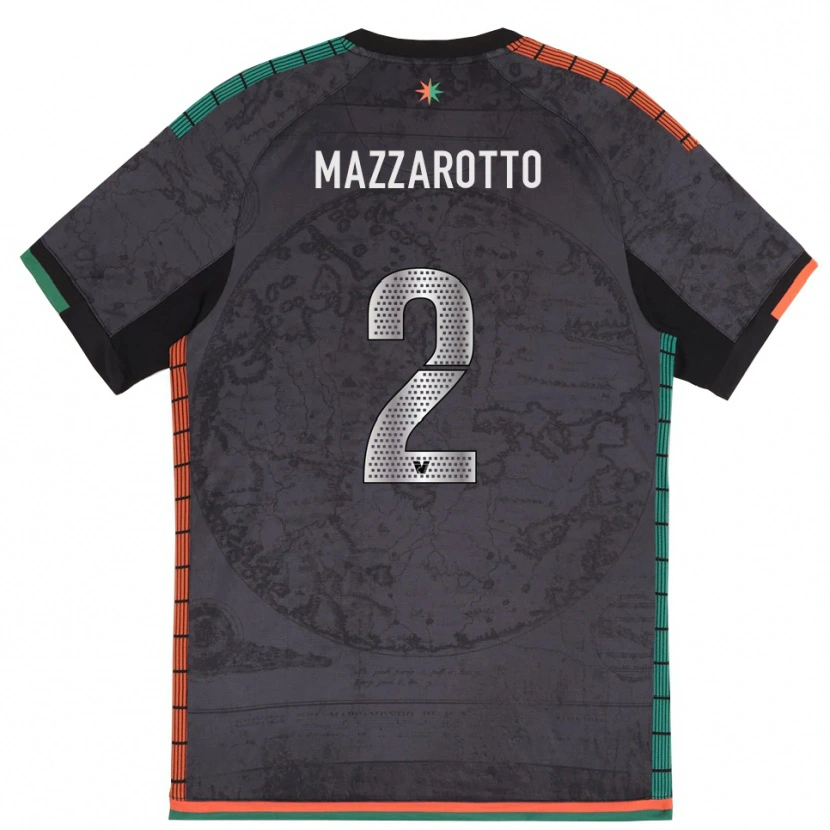 Danxen Mujer Camiseta Jacopo Mazzarotto #2 Gris Oscuro 1ª Equipación 2025/26 La Camisa
