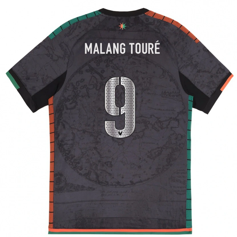 Danxen Mujer Camiseta Mohamed Malang Touré #9 Gris Oscuro 1ª Equipación 2025/26 La Camisa
