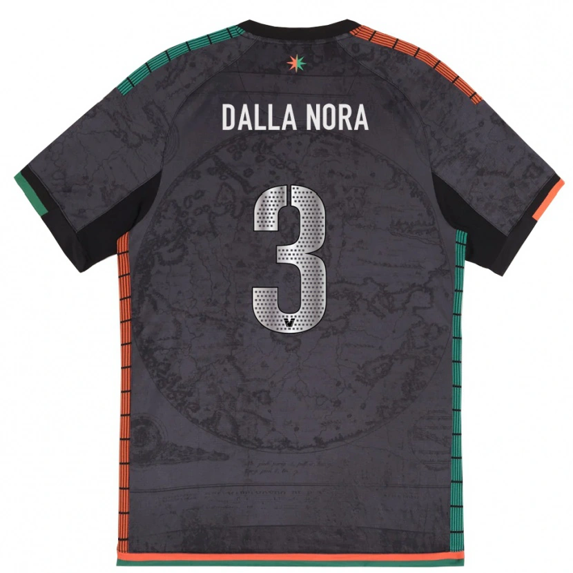 Danxen Mujer Camiseta Edoardo Dalla Nora #3 Gris Oscuro 1ª Equipación 2025/26 La Camisa
