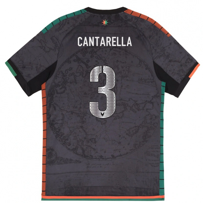 Danxen Mujer Camiseta Ilaria Cantarella #3 Gris Oscuro 1ª Equipación 2025/26 La Camisa