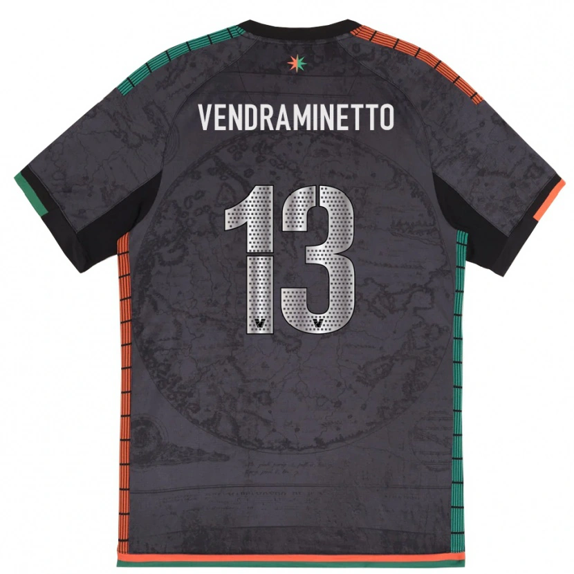 Danxen Mujer Camiseta Andrea Vendraminetto #13 Gris Oscuro 1ª Equipación 2025/26 La Camisa