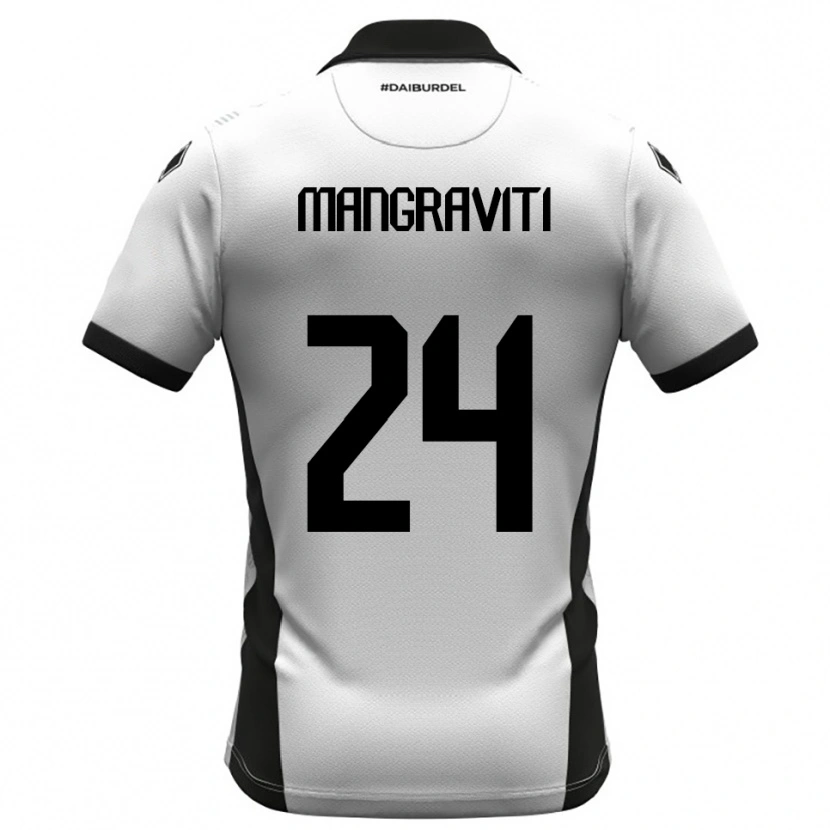 Danxen Mujer Camiseta Massimiliano Mangraviti #24 Blanco Negro Naranja 1ª Equipación 2025/26 La Camisa