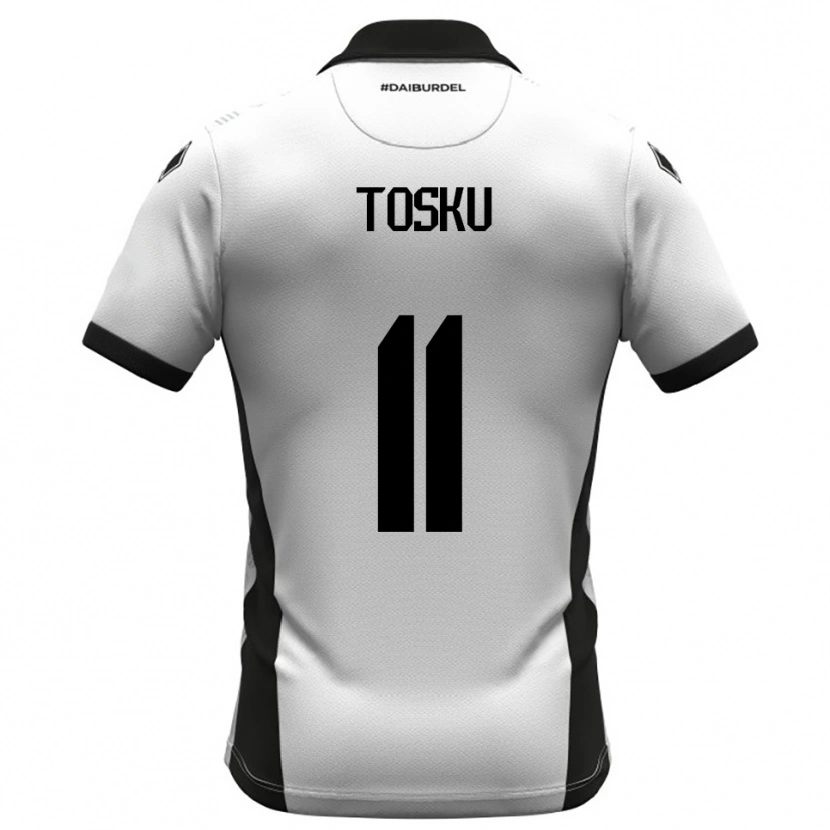Danxen Mujer Camiseta Frederik Tosku #11 Blanco Negro Naranja 1ª Equipación 2025/26 La Camisa