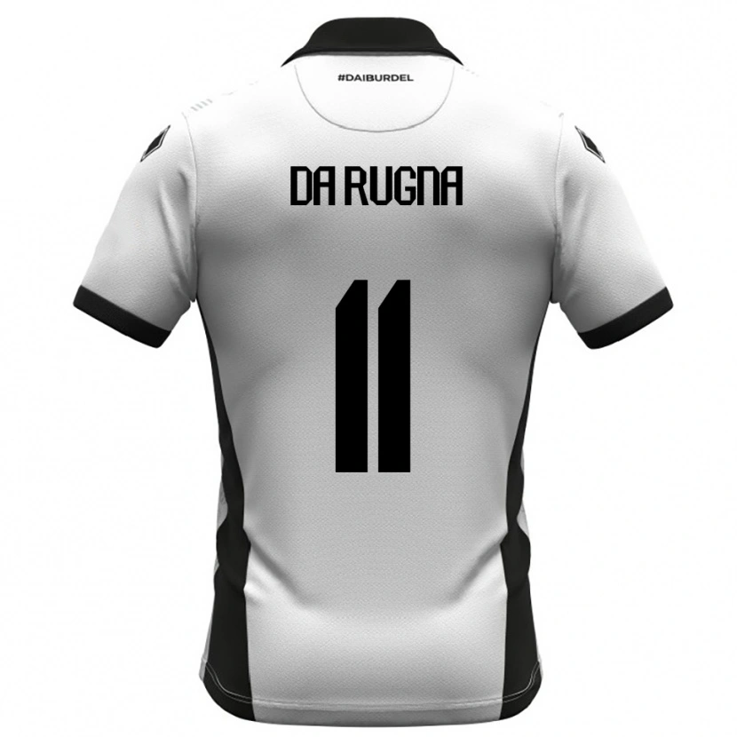 Danxen Mujer Camiseta Milo Da Rugna #11 Blanco Negro Naranja 1ª Equipación 2025/26 La Camisa