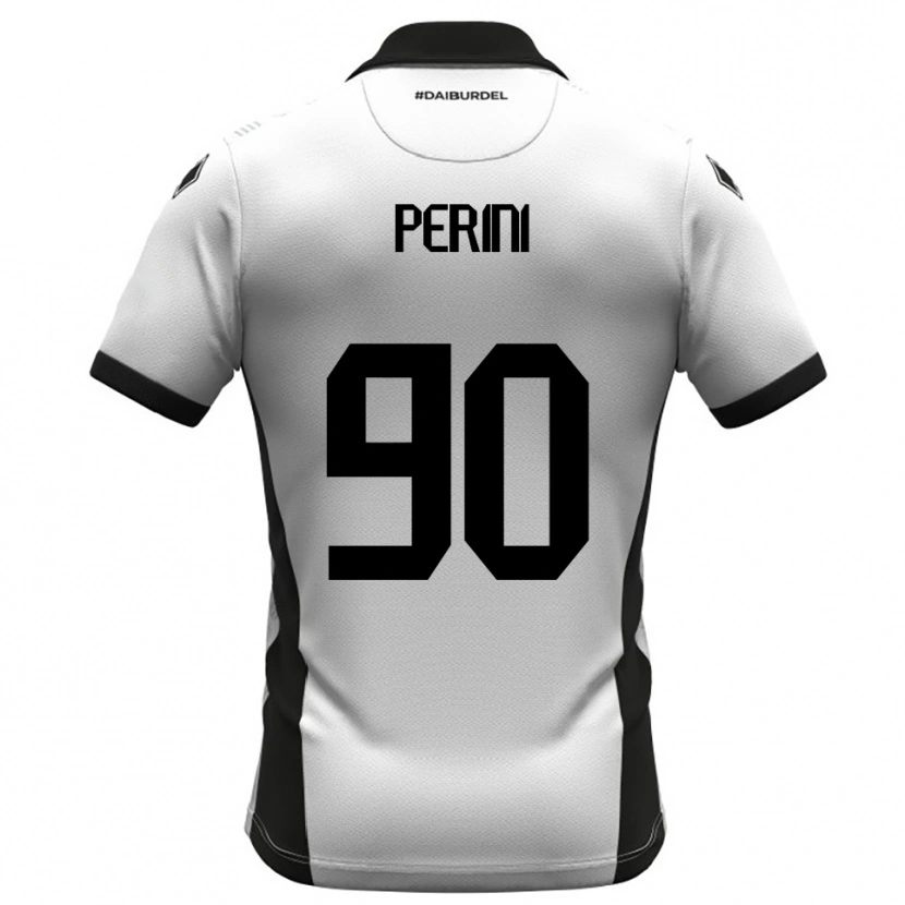 Danxen Mujer Camiseta Giovanni Perini #90 Blanco Negro Naranja 1ª Equipación 2025/26 La Camisa