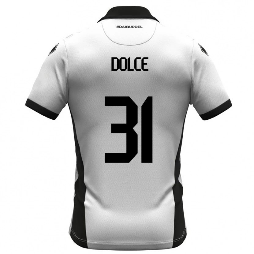 Danxen Mujer Camiseta Alessandro Dolce #31 Blanco Negro Naranja 1ª Equipación 2025/26 La Camisa