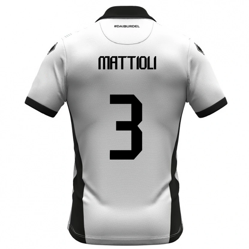 Danxen Mujer Camiseta Giovanni Mattioli #3 Blanco Negro Naranja 1ª Equipación 2025/26 La Camisa