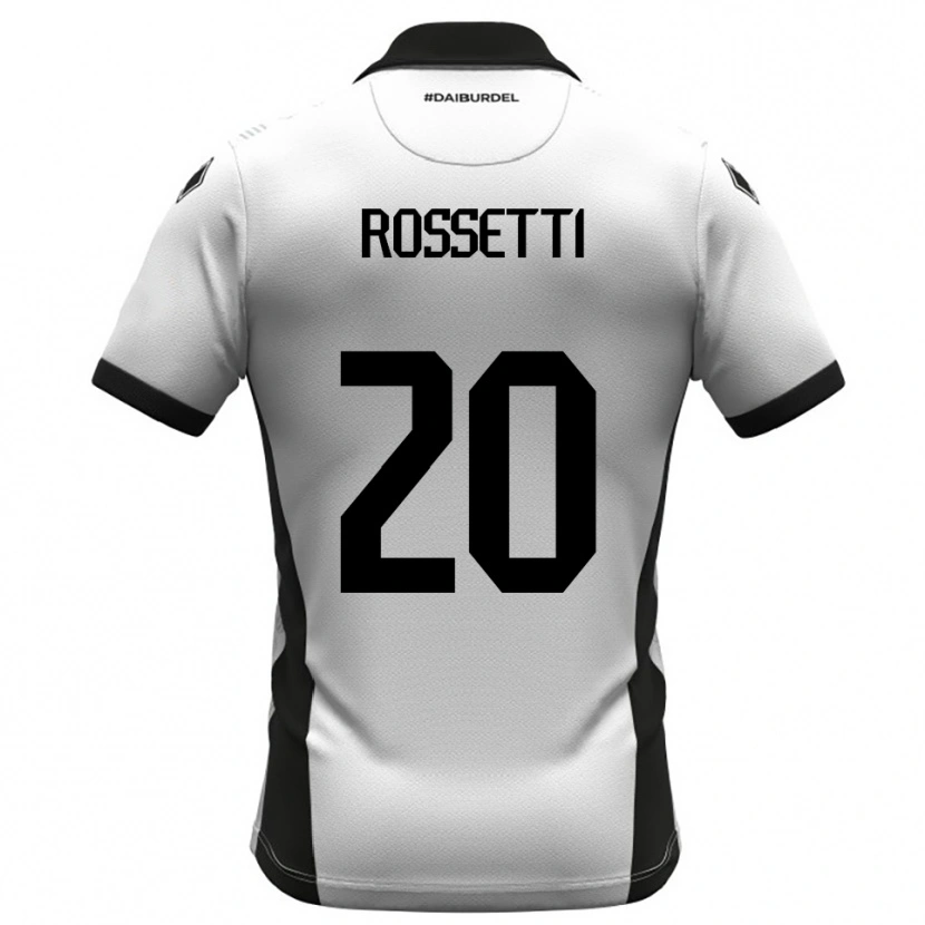 Danxen Mujer Camiseta Maurizio Rossetti #20 Blanco Negro Naranja 1ª Equipación 2025/26 La Camisa