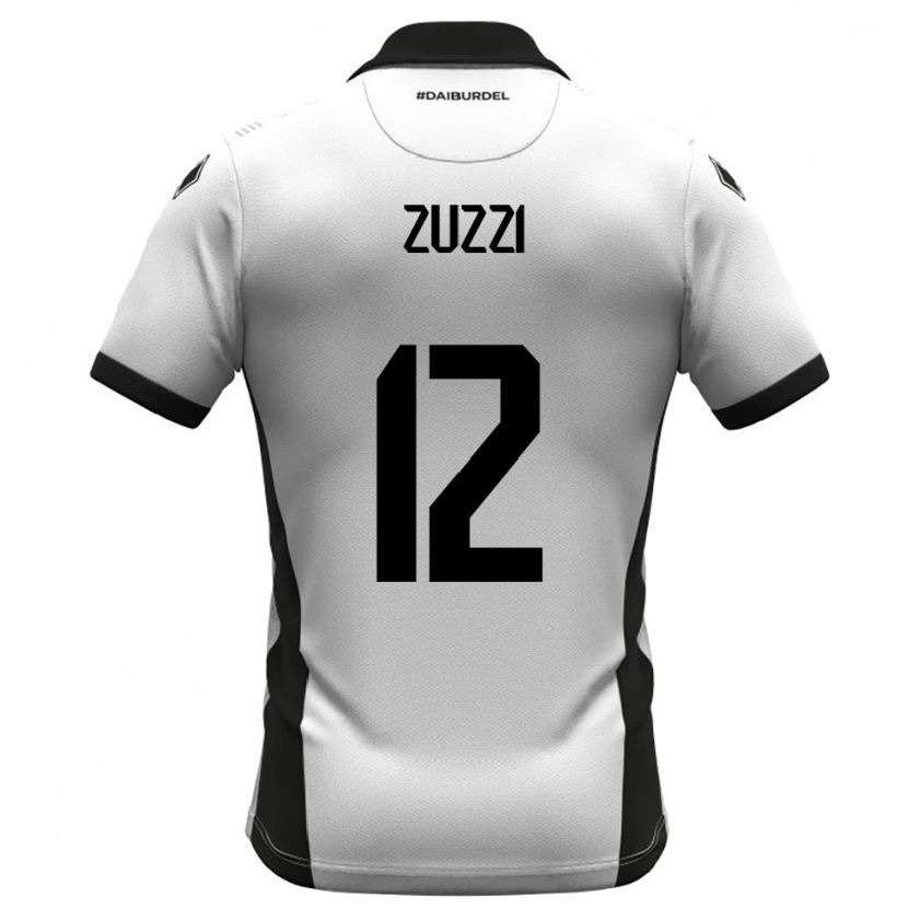 Danxen Mujer Camiseta Riccardo Zuzzi #12 Blanco Negro Naranja 1ª Equipación 2025/26 La Camisa