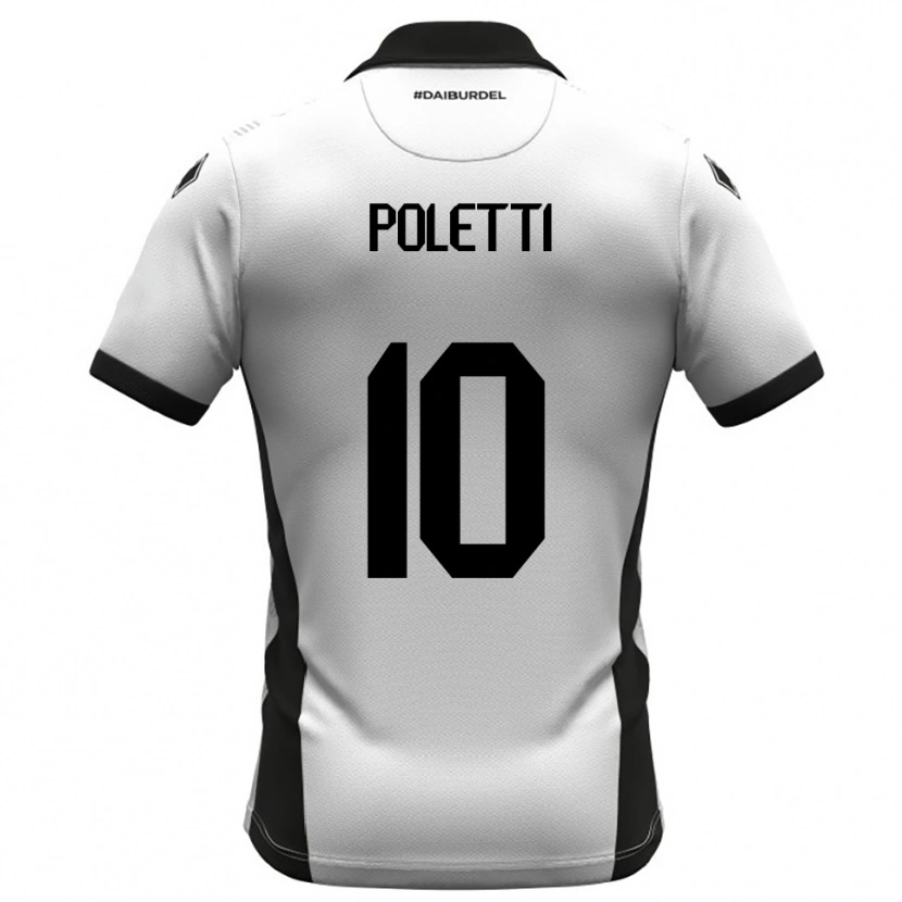 Danxen Mujer Camiseta Thomas Poletti #10 Blanco Negro Naranja 1ª Equipación 2025/26 La Camisa