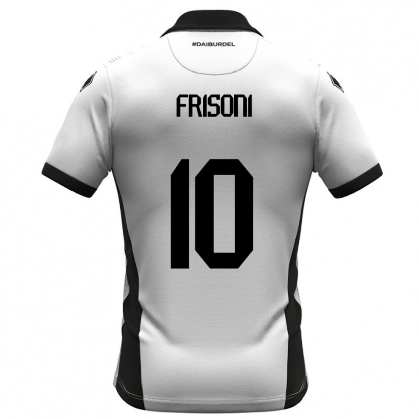 Danxen Mujer Camiseta Riccardo Frisoni #10 Blanco Negro Naranja 1ª Equipación 2025/26 La Camisa