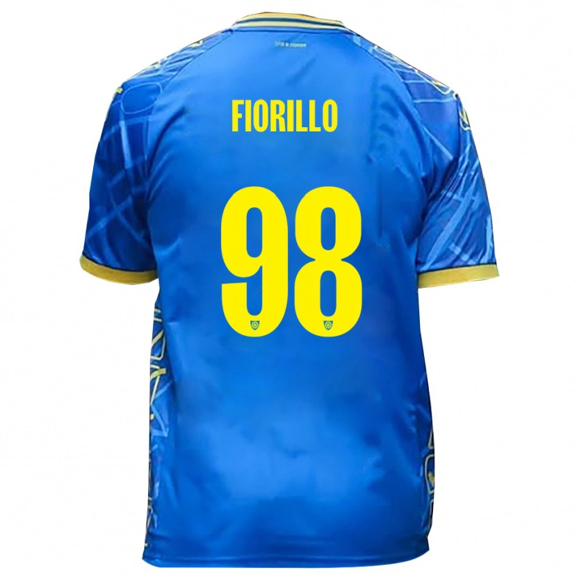 Danxen Mujer Camiseta Vincenzo Fiorillo #98 Azul Cielo Amarillo 1ª Equipación 2025/26 La Camisa