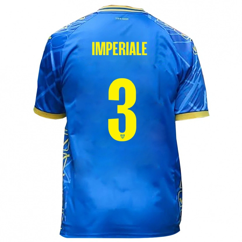 Danxen Mujer Camiseta Marco Imperiale #3 Azul Cielo Amarillo 1ª Equipación 2025/26 La Camisa