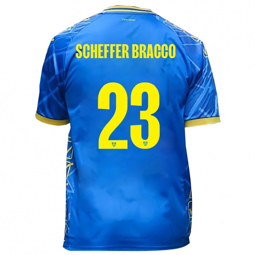 Danxen Mujer Camiseta Mateo Scheffer Bracco #23 Azul Cielo Amarillo 1ª Equipación 2025/26 La Camisa