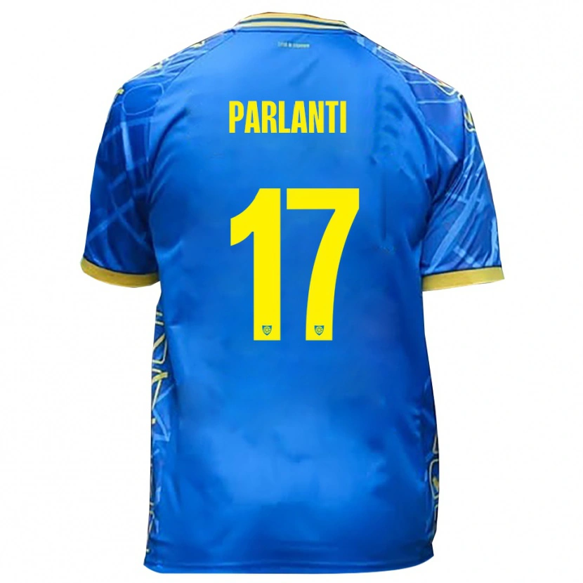 Danxen Mujer Camiseta Gabriele Parlanti #17 Azul Cielo Amarillo 1ª Equipación 2025/26 La Camisa