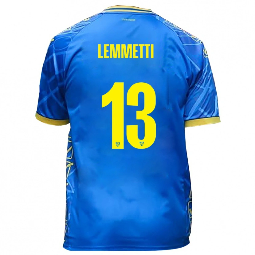 Danxen Mujer Camiseta Tommaso Lemmetti #13 Azul Cielo Amarillo 1ª Equipación 2025/26 La Camisa