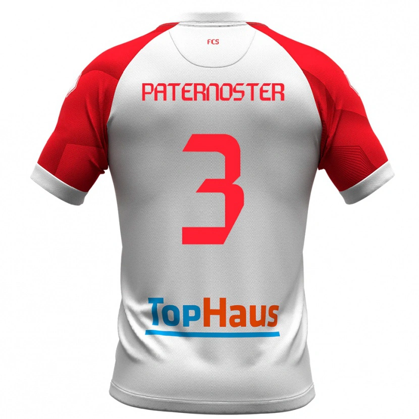 Danxen Mujer Camiseta Ivan Paternoster #3 Blanco Rojo 1ª Equipación 2025/26 La Camisa