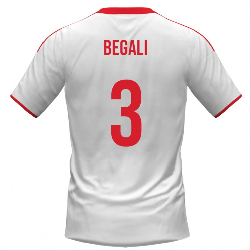 Danxen Mujer Camiseta Pietro Begali #3 Blanco Rojo 1ª Equipación 2025/26 La Camisa