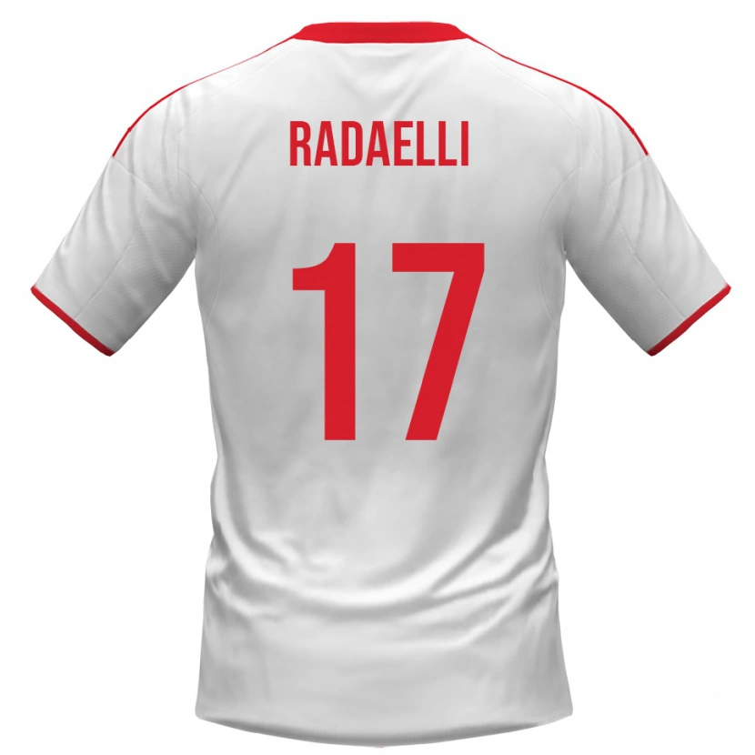 Danxen Mujer Camiseta Nicolò Radaelli #17 Blanco Rojo 1ª Equipación 2025/26 La Camisa