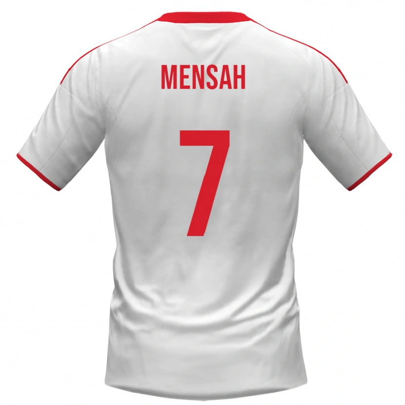 Danxen Mujer Camiseta Davis Mensah #7 Blanco Rojo 1ª Equipación 2025/26 La Camisa
