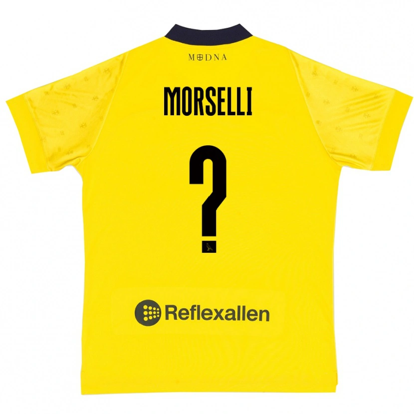 Danxen Mujer Camiseta Gabriele Morselli #0 Amarillo Marino 1ª Equipación 2025/26 La Camisa