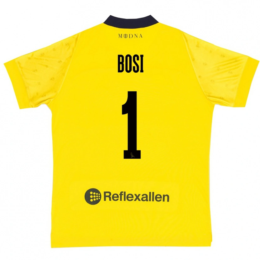 Danxen Mujer Camiseta Matteo Bosi #1 Amarillo Marino 1ª Equipación 2025/26 La Camisa