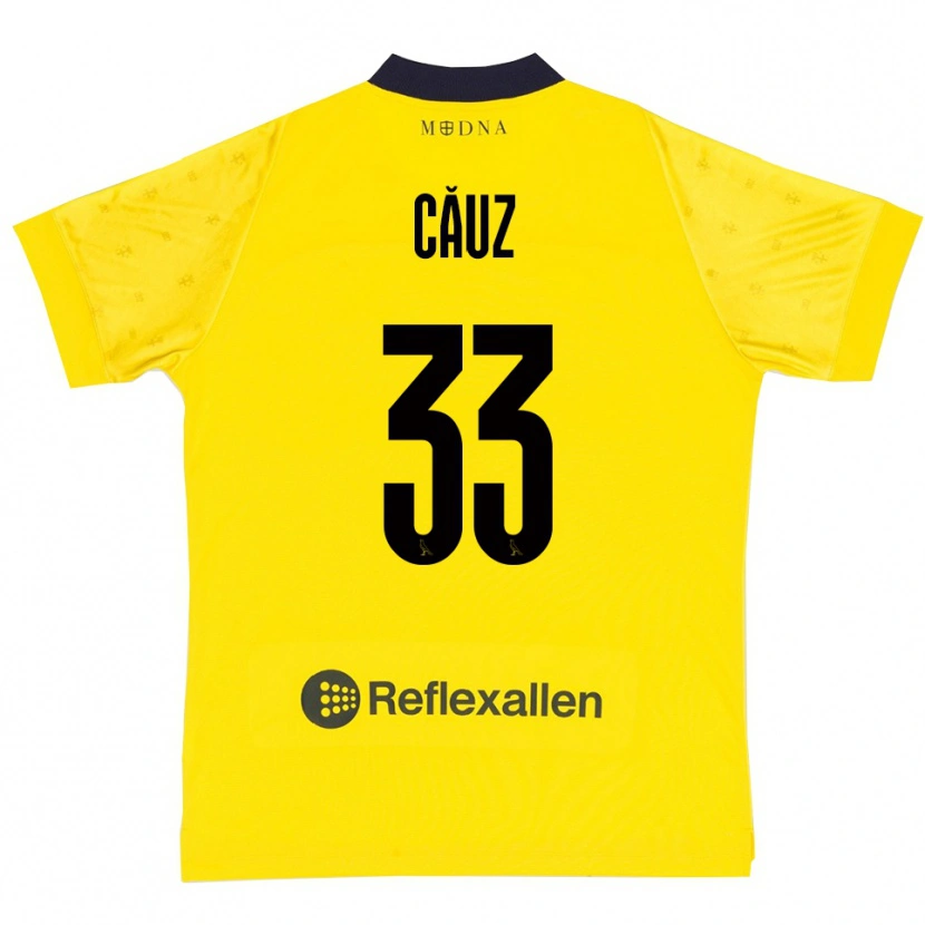 Danxen Mujer Camiseta Cristian Căuz #33 Amarillo Marino 1ª Equipación 2025/26 La Camisa