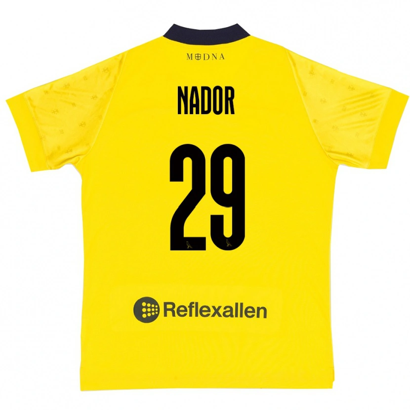 Danxen Mujer Camiseta Steven Nador #29 Amarillo Marino 1ª Equipación 2025/26 La Camisa
