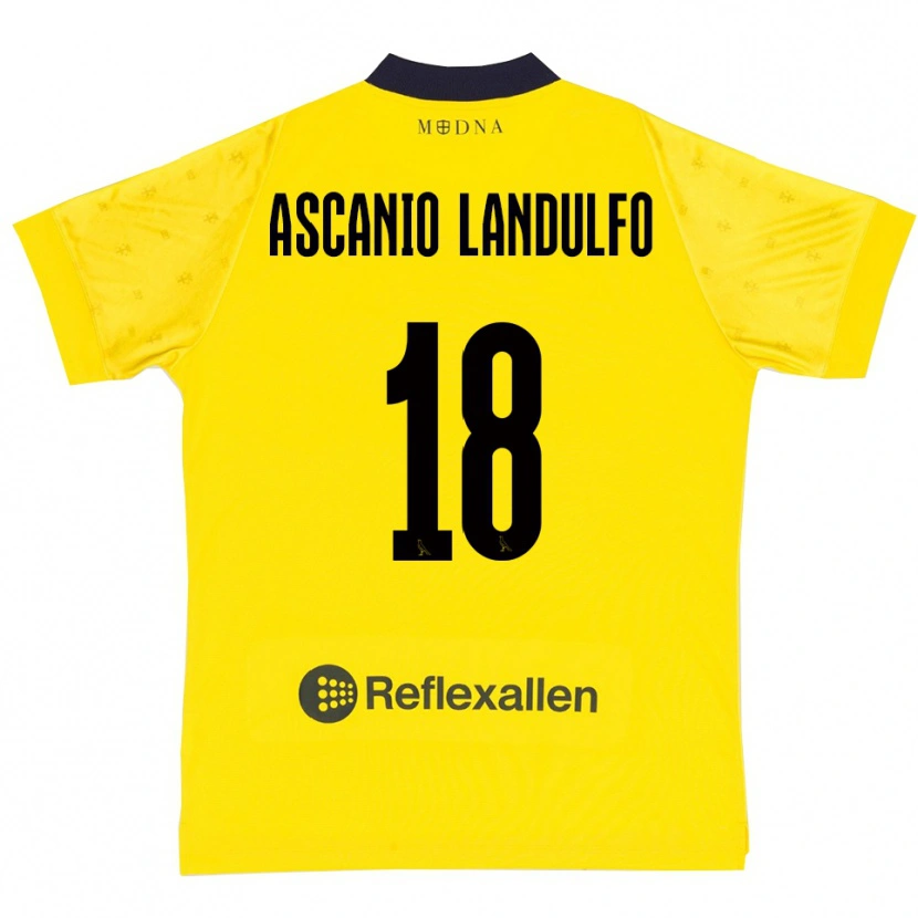 Danxen Mujer Camiseta Gabriele Ascanio Landulfo #18 Amarillo Marino 1ª Equipación 2025/26 La Camisa