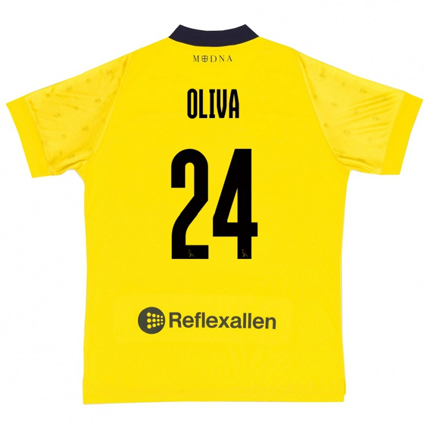 Danxen Mujer Camiseta Marco Oliva #24 Amarillo Marino 1ª Equipación 2025/26 La Camisa
