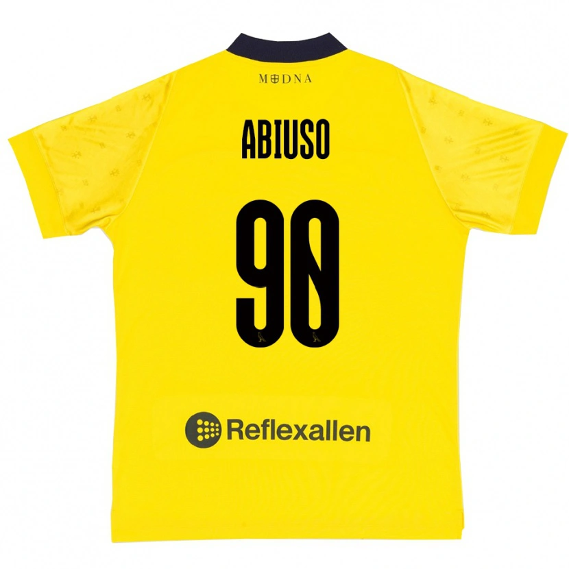 Danxen Mujer Camiseta Fabio Abiuso #90 Amarillo Marino 1ª Equipación 2025/26 La Camisa