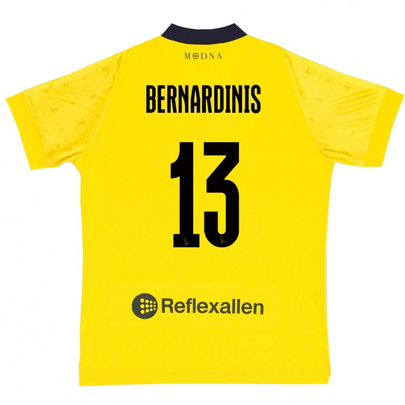 Danxen Mujer Camiseta Riccardo Bernardinis #13 Amarillo Marino 1ª Equipación 2025/26 La Camisa
