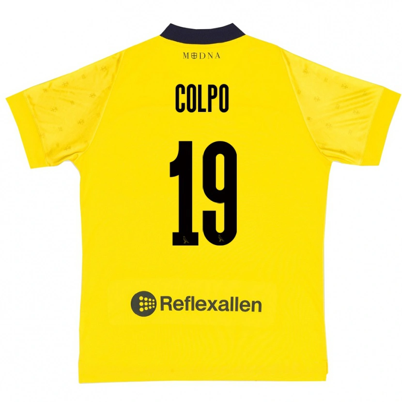 Danxen Mujer Camiseta Edoardo Colpo #19 Amarillo Marino 1ª Equipación 2025/26 La Camisa