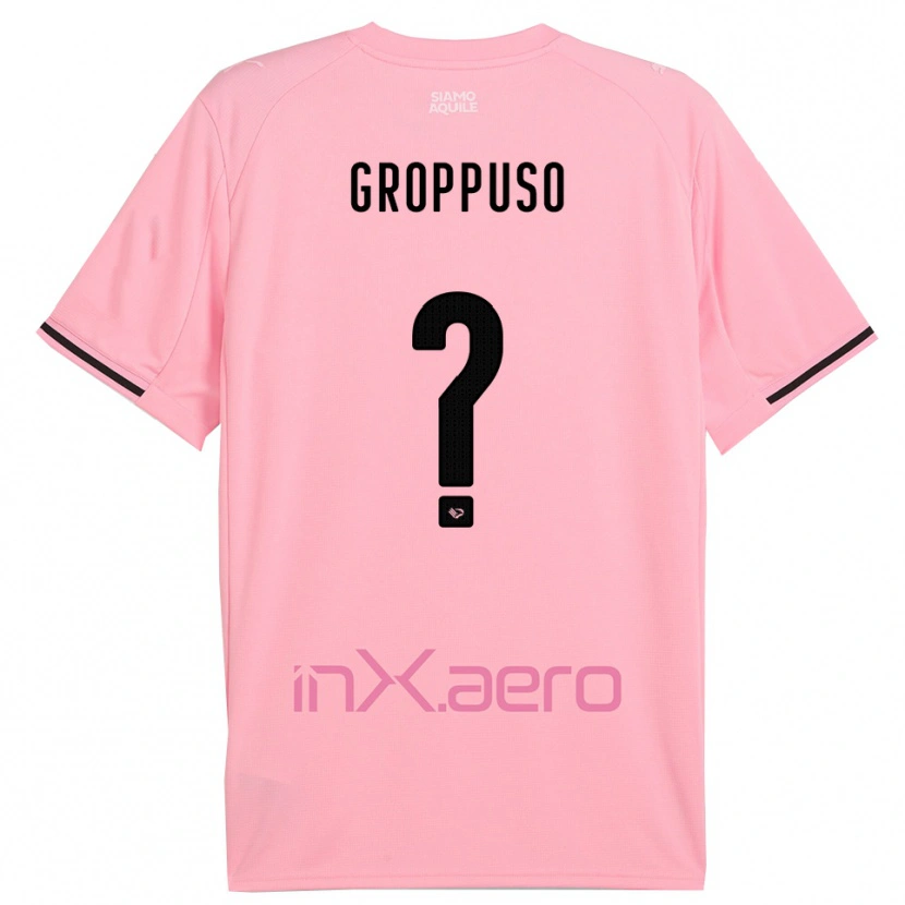 Danxen Mujer Camiseta Gabriele Groppuso #0 Rosa Negro 1ª Equipación 2025/26 La Camisa