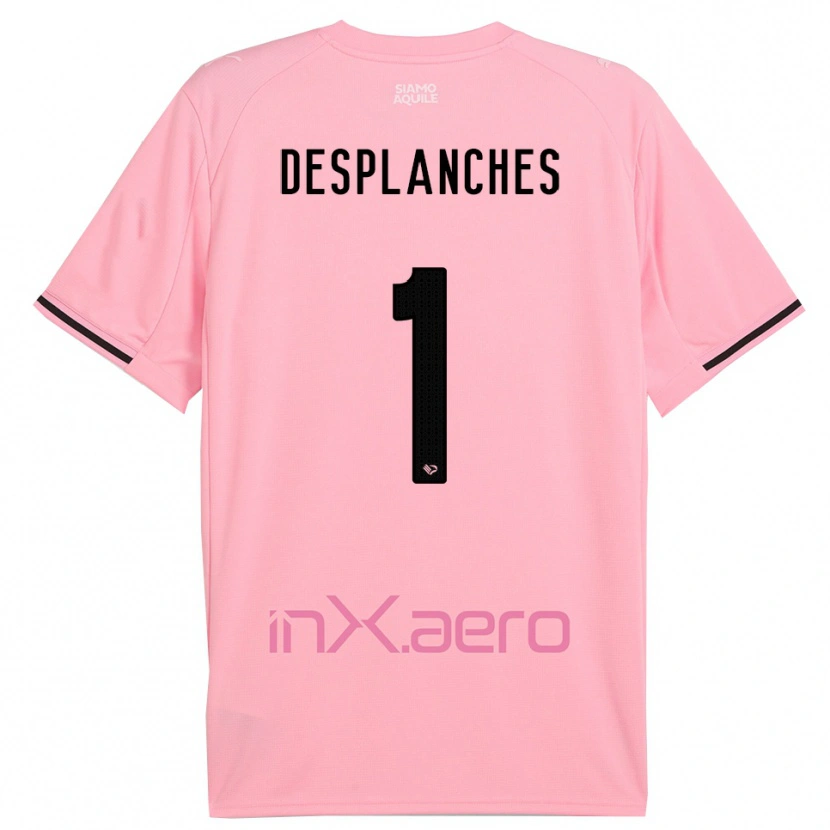 Danxen Mujer Camiseta Sebastiano Desplanches #1 Rosa Negro 1ª Equipación 2025/26 La Camisa