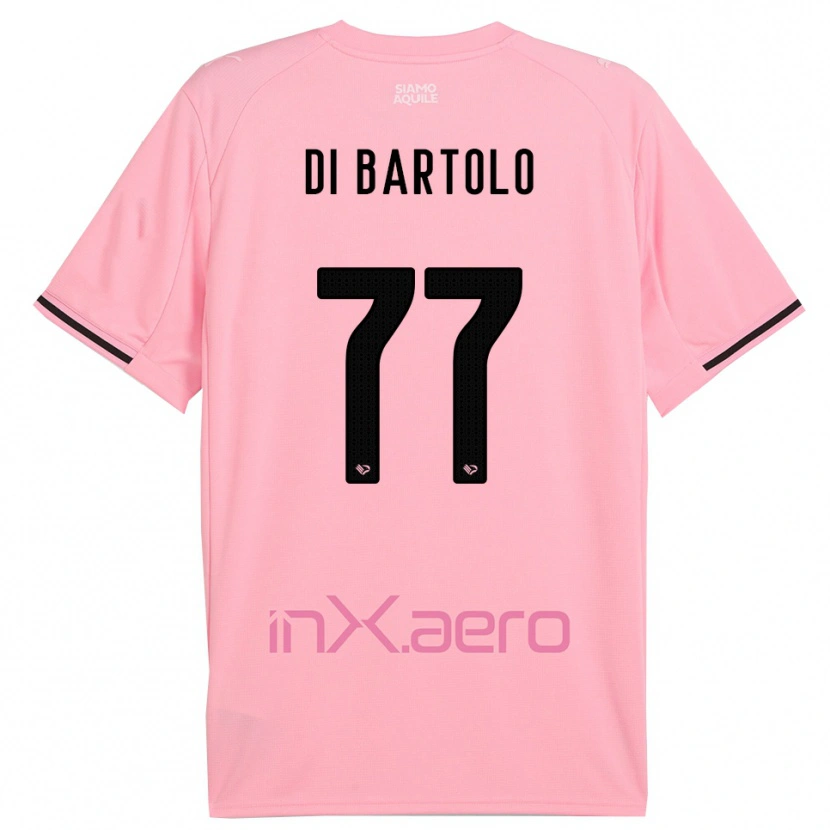 Danxen Mujer Camiseta Francesco Di Bartolo #77 Rosa Negro 1ª Equipación 2025/26 La Camisa