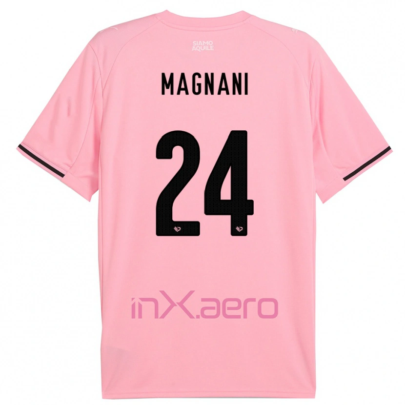 Danxen Mujer Camiseta Giangiacomo Magnani #24 Rosa Negro 1ª Equipación 2025/26 La Camisa