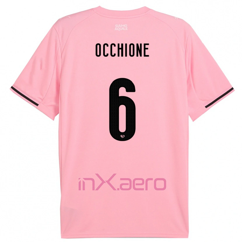 Danxen Mujer Camiseta Andrea Occhione #6 Rosa Negro 1ª Equipación 2025/26 La Camisa