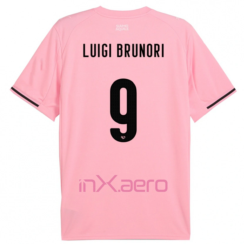 Danxen Mujer Camiseta Matteo Luigi Brunori #9 Rosa Negro 1ª Equipación 2025/26 La Camisa