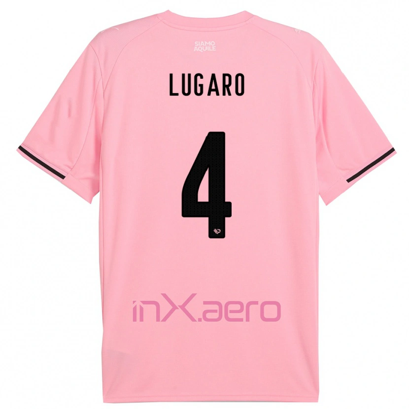 Danxen Mujer Camiseta Lorenzo Lugaro #4 Rosa Negro 1ª Equipación 2025/26 La Camisa
