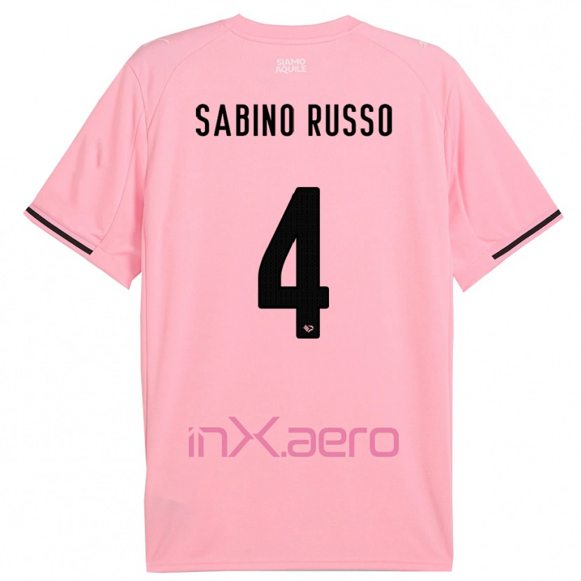 Danxen Mujer Camiseta Alessandro Sabino Russo #4 Rosa Negro 1ª Equipación 2025/26 La Camisa