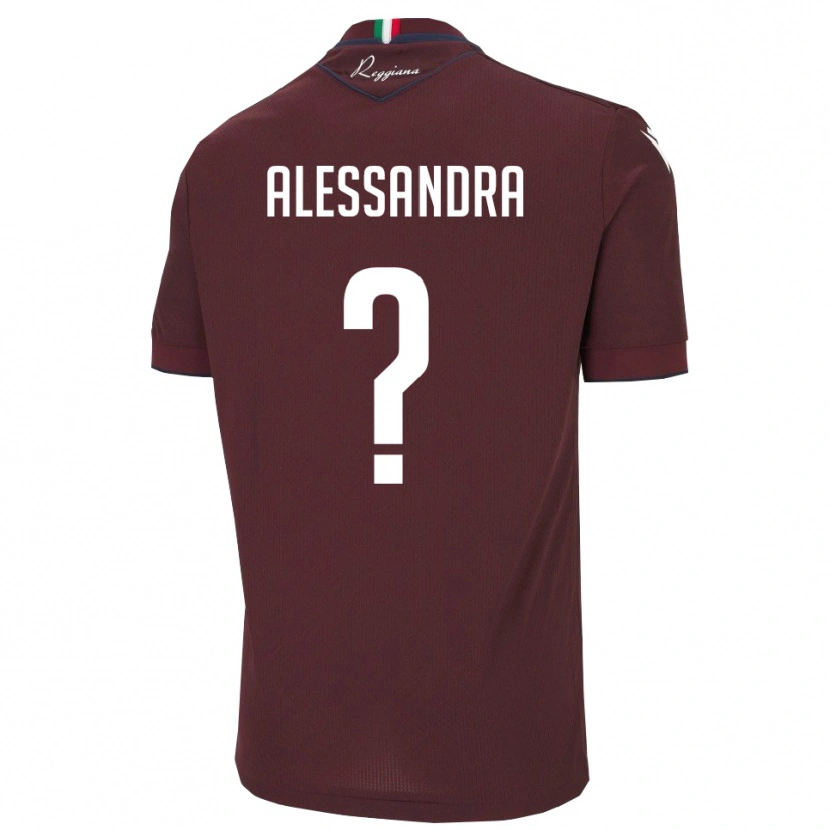 Danxen Mujer Camiseta Sacchi Alessandra #0 Borgoña Blanco 1ª Equipación 2025/26 La Camisa